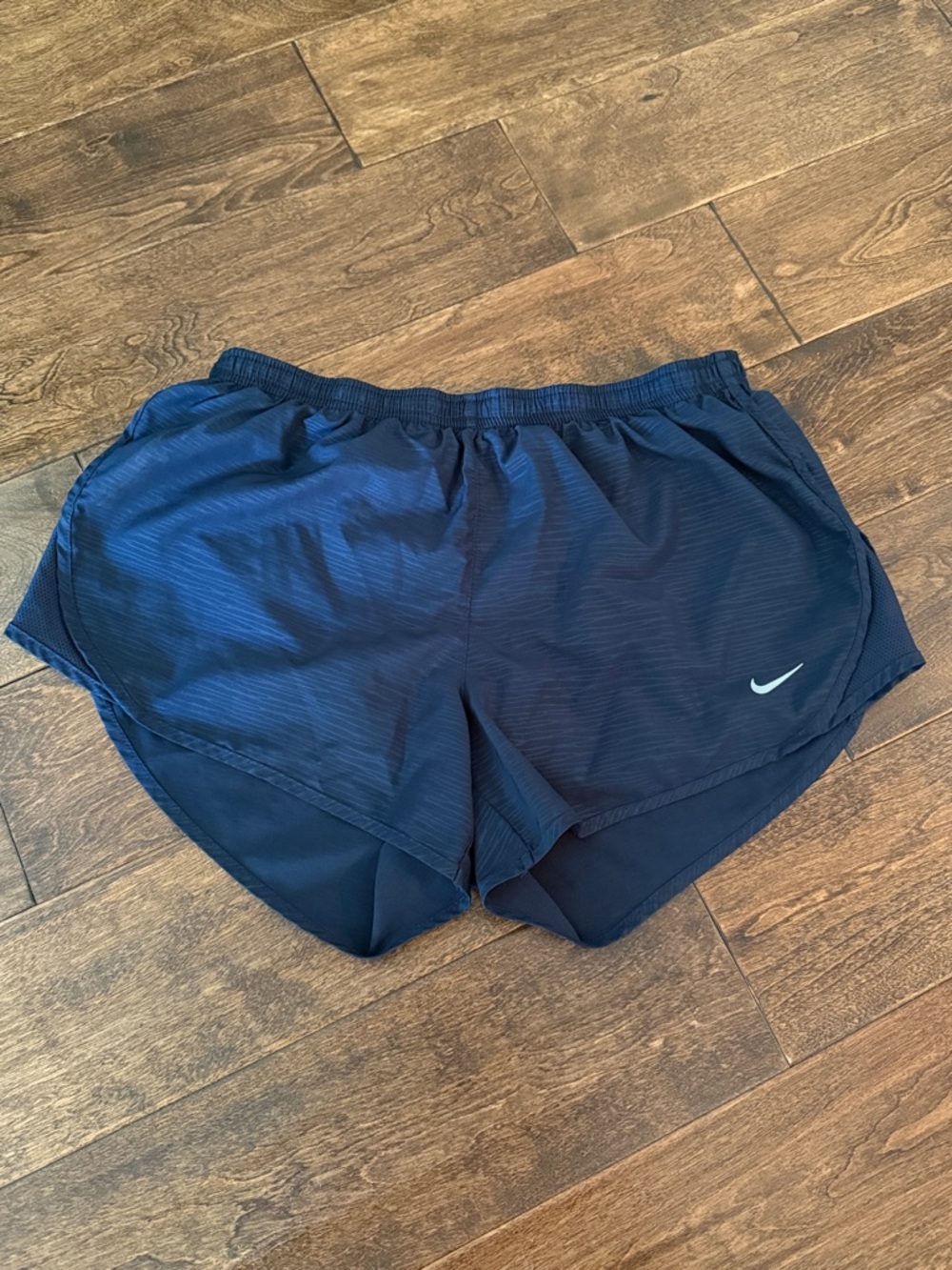 Nike Dark Blue Athletic Running Shorts with Swoosh